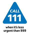 call 111 when it's less urgent than 999